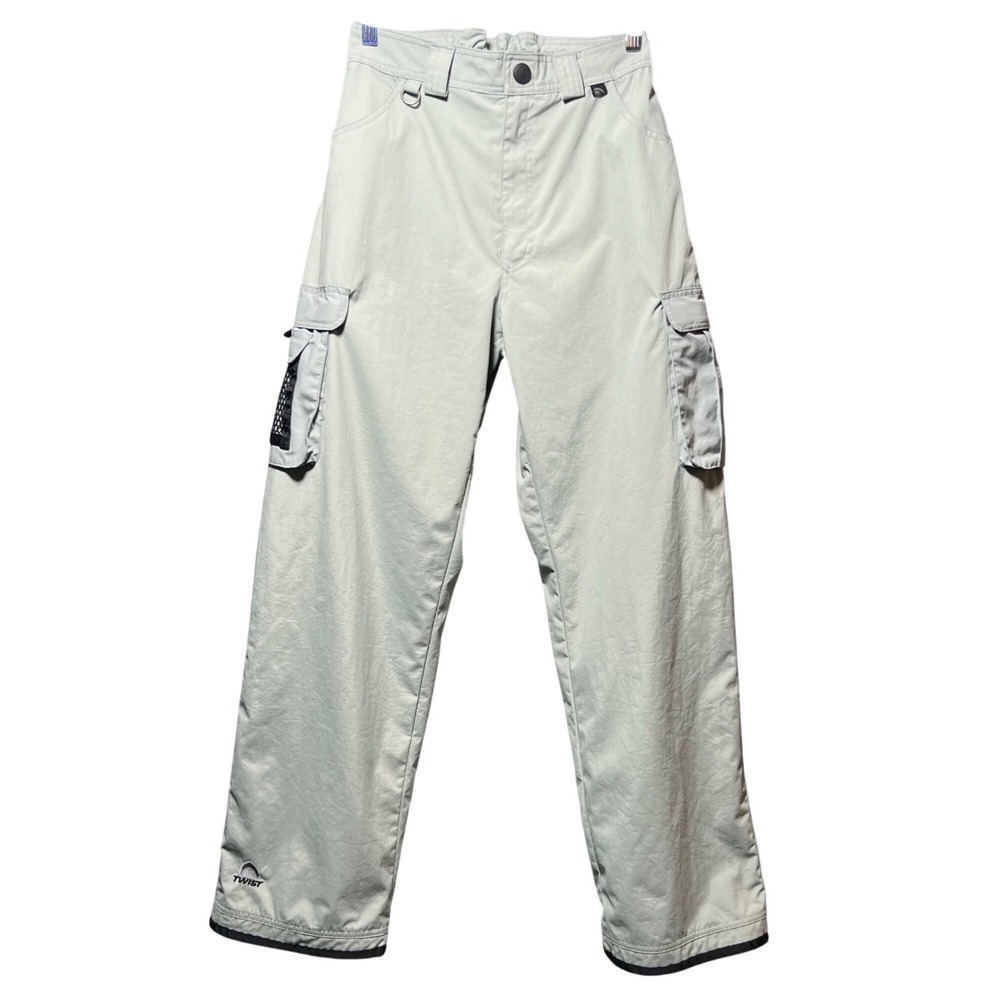 Y2K Twist Girls GenTech Sage Green Cargo Snowboard Ski Pants Womens S